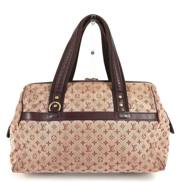 LOUIS VUITTON M92311 Monogram mini Josephine GM Hand Bag Canvas Slys Red - Picture 1 of 16